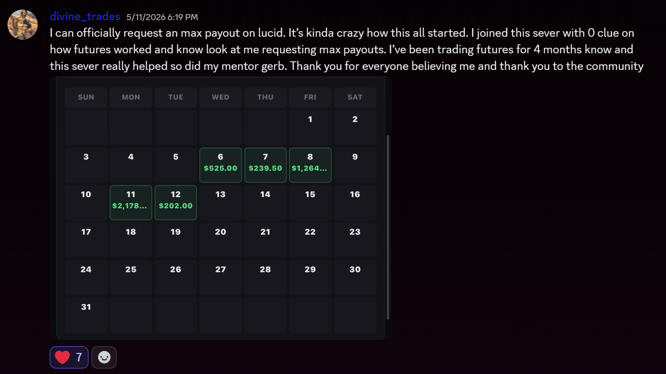 Student payout screenshot 1, shared with permission